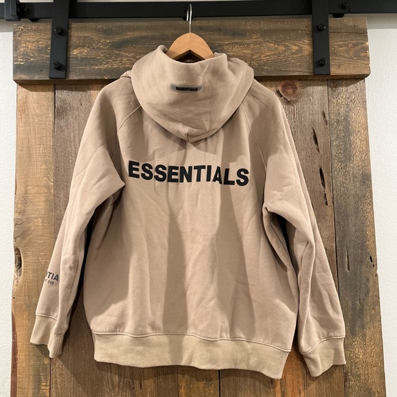 EUC Fear of God Essentials classic fit fleece hoodie zip up Large - Picture 3 of 5